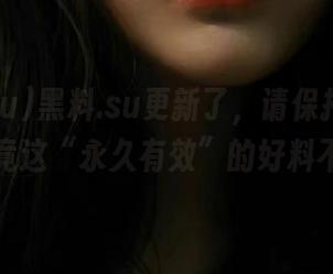黑料.su更新了，请保持灵魂清醒，毕竟这“永久有效”的好料不等人！